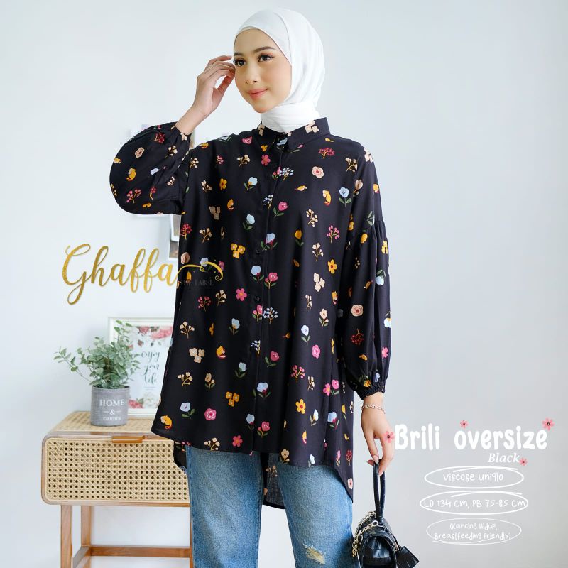 BRILI OVERSIZE BY GHAFFA THE LABEL (BLOUSE GHAFFA) Blouse oversize muslimah