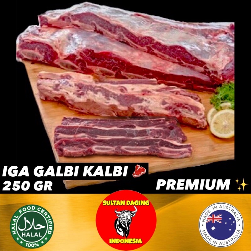 

WAGYU SHORT RIBS GALBI KALBI 250 GRAM IMPORT DARI AUSTRALIA/IGA GALBI/ IGA GALBI KALBI POTONG/ IGA GALBI KALBI RANTAI/ KALBI WAGYU GALBI