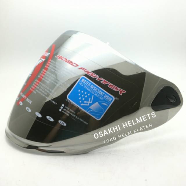 Kaca Visor Iridium Silver NHK R6 Water Resistant | Anti Air Original Helm NHK