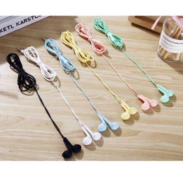 Headset stereo macaron U19 handsfree extra bass earphone