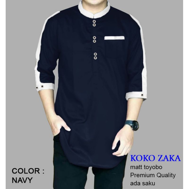 Baju KOKO ZAKA Baju Koko Qurta Pria,Baju Koko Pria Terbaru,Termurah&Terlaris