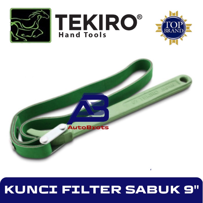 Jual Kunci Oli Filter Kulit 9 Inch TEKIRO / Oil Filter Wrench (Belt/Sabuk) Shopee Indonesia