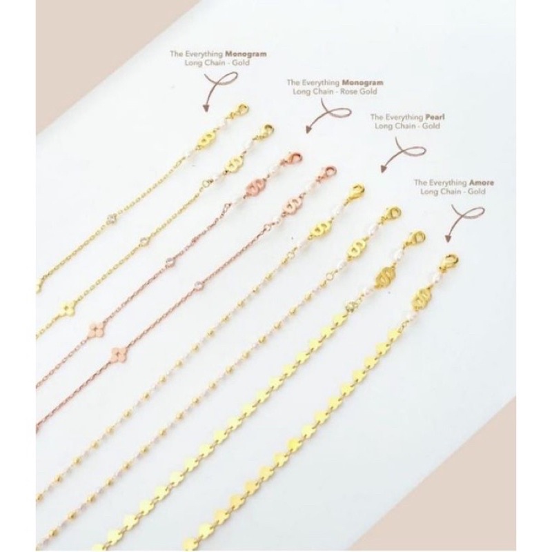 The Everything Long Chain Buttonscarves monogram and pearl