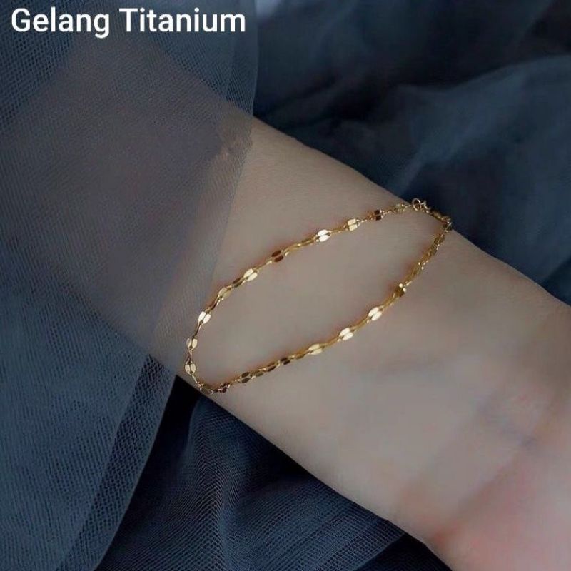 GELANG TITANIUM TANGAN DAN KAKI TERBARU MOTIF PECAH KOPI