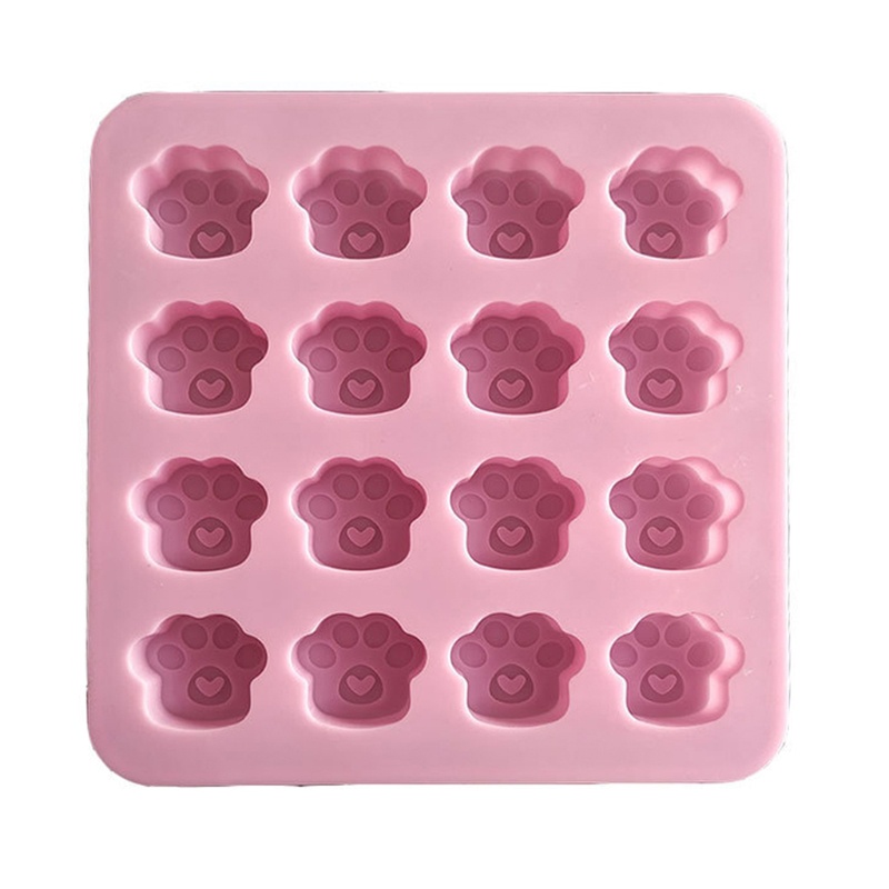 SIY  16-Cavity Silicone Paw Print Mold Animal Palw Resin Mold Dog Cat Footprint Molds