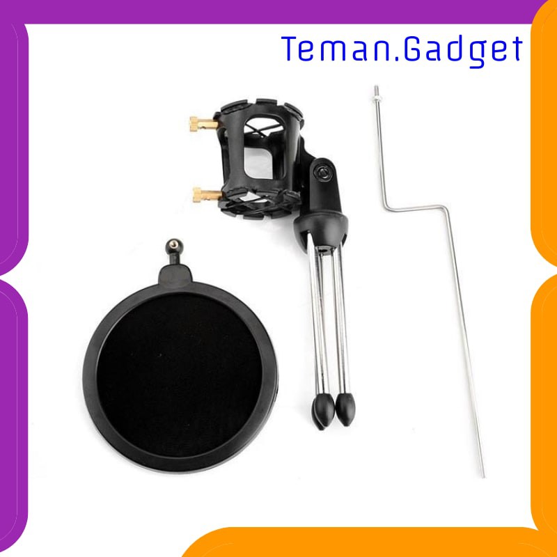 TG-BD080 Zeepin Mini Tripod Stand Mikrofon Universal dengan Pop Filter - PS-05