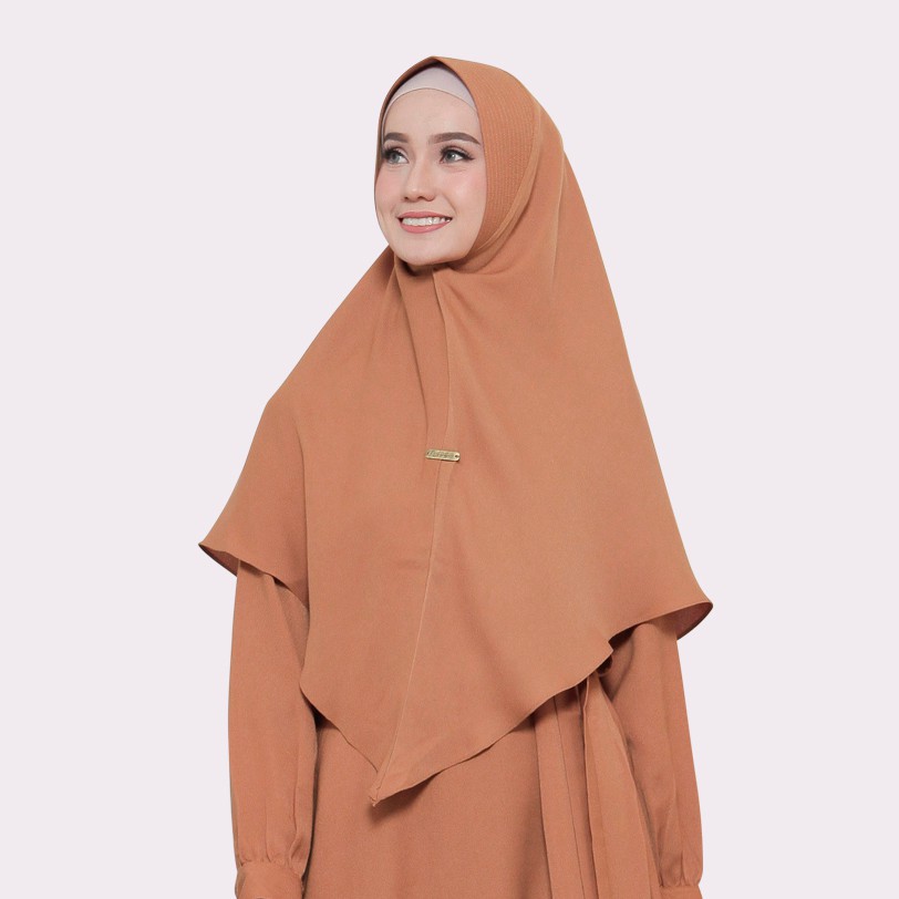 Nobby Dhamira Khimar Syari - HANYA KHIMAR SAJA-Coklat