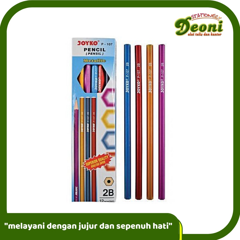 

JOYKO P-107 Pencil / Pensil / 2B / 1 BOX 12 PCS