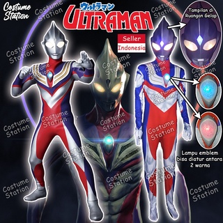 Kostum Ultraman Tiga / Costume Superhero Anime pria dewasa
