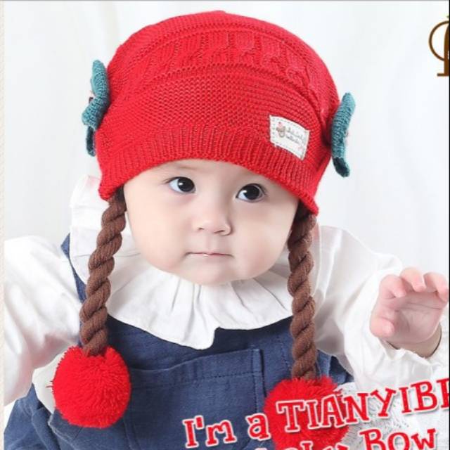 TOPI RAMBUT KEPANG / BABY HAT WIG / TOPI BAYI RAMBUT KEPANG