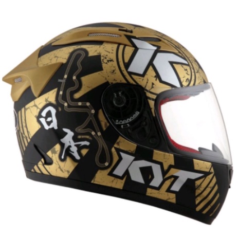 Helm KYT RC Seven #17 / Helm KYT RC7 Original Black Doff-Gold - Motorace