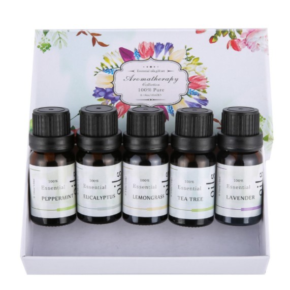 Firstsun Set Pure Essential Fragrance Oils Minyak Aromatherapy Diffusers 10ml 5PCS - RH-05