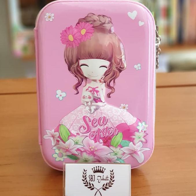 

Promo !!!! Termurah !!! Tempat pensil Smiggle lookalike Hardcase 3D EVA waterproof Miss Flower -