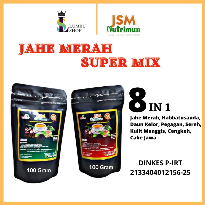 

Jahe Merah Super Mix JSM Nutrimun Original & Krimer Bubuk Instan 100 gram