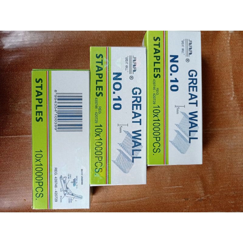 Isi Staples Stapler Kecil no 10 Great Wall Yoeker Voxy Murah /refil staples jeglokan