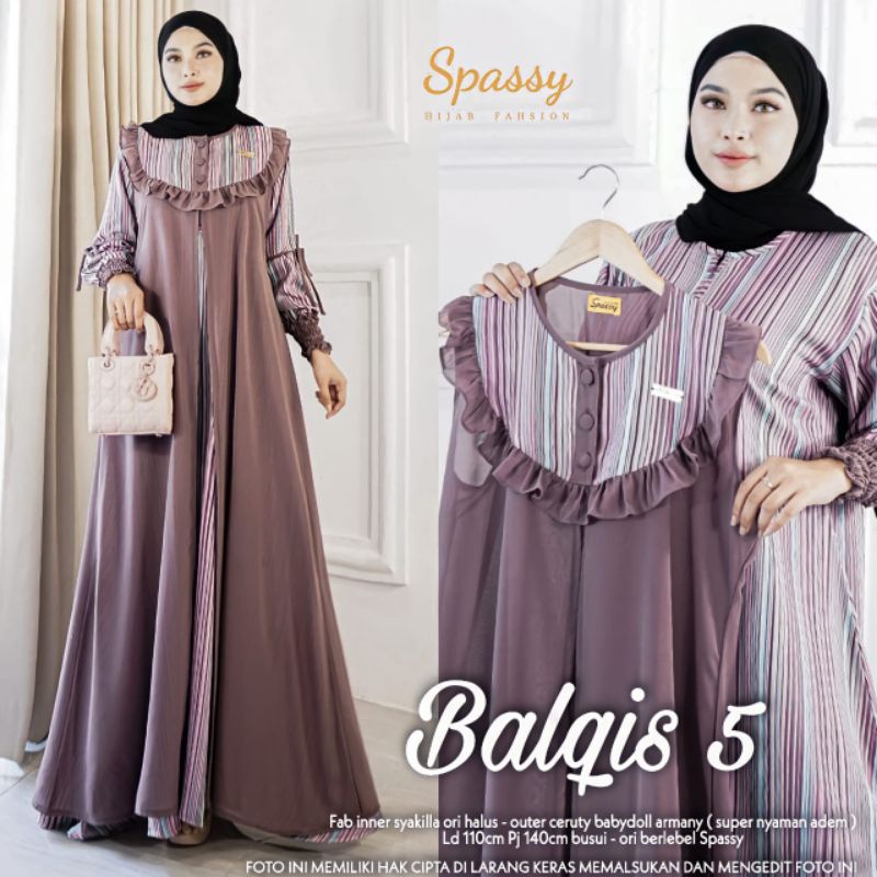 Anindya Spassy Balqis Set 5 Dress Maxy Gamis Original Terbaru