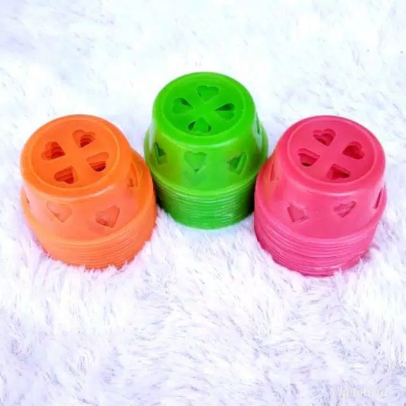 12Pcs Cetakan Kue Kukus Pendek Plastik Lubang