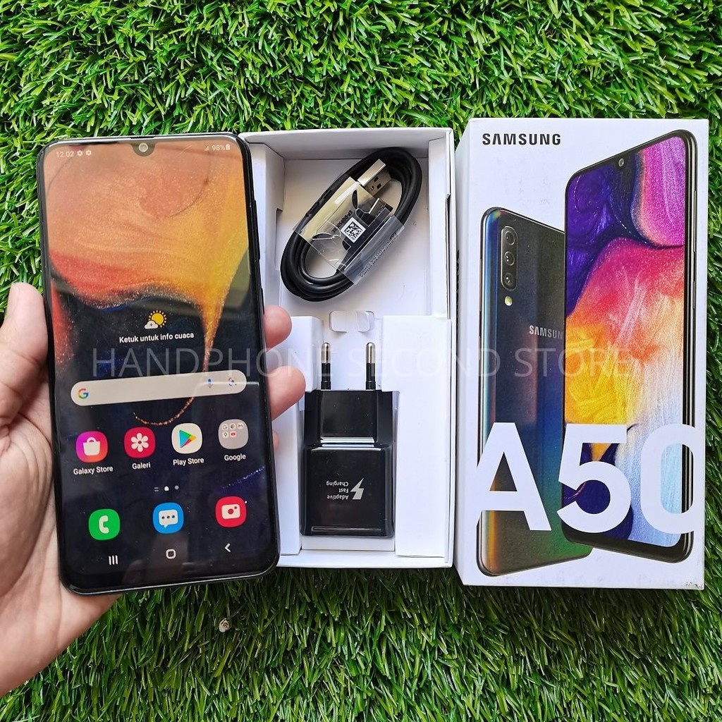 HANDPHONE HP SAMSUNG A50 6/128GB FULLSET NO HEADSET SECOND SEKEN BEKAS MURAH-4