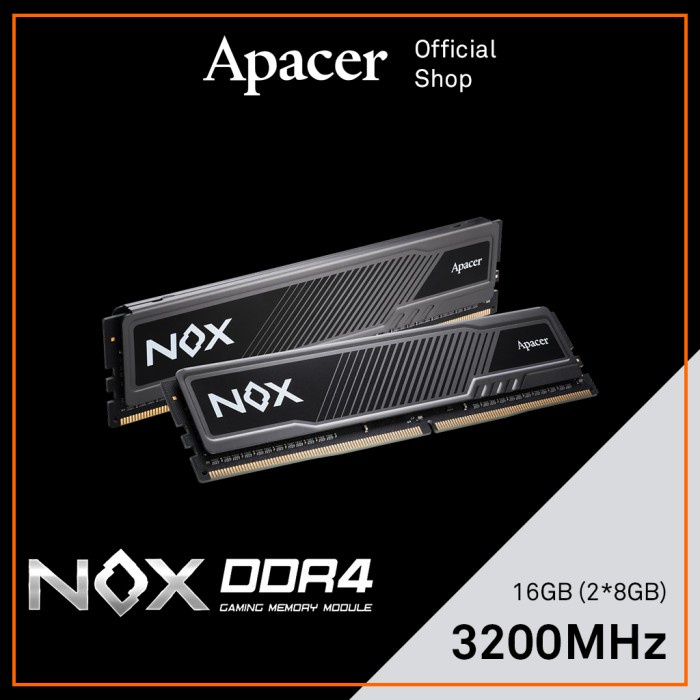 Apacer NOX DDR4 PC25600 3200Mhz 16GB Dual Channel (2X8GB) TOP GAN