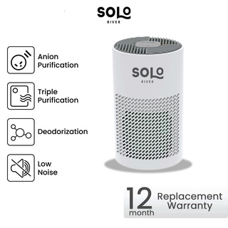 SOLO RIVER Air purifier Penyaring Udara Debu Ruangan 5-15m2 Filter UV Sterilizer. HEPA Filter