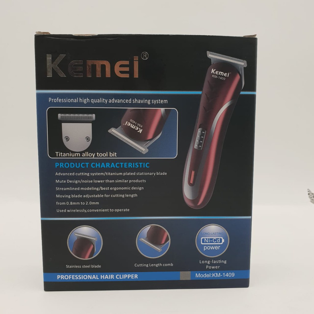 BestSeller!! Alat Cukur Rambut Kemei KM-1409/Pencukur Rambut/ Hair Clipper Detailer KM 1409