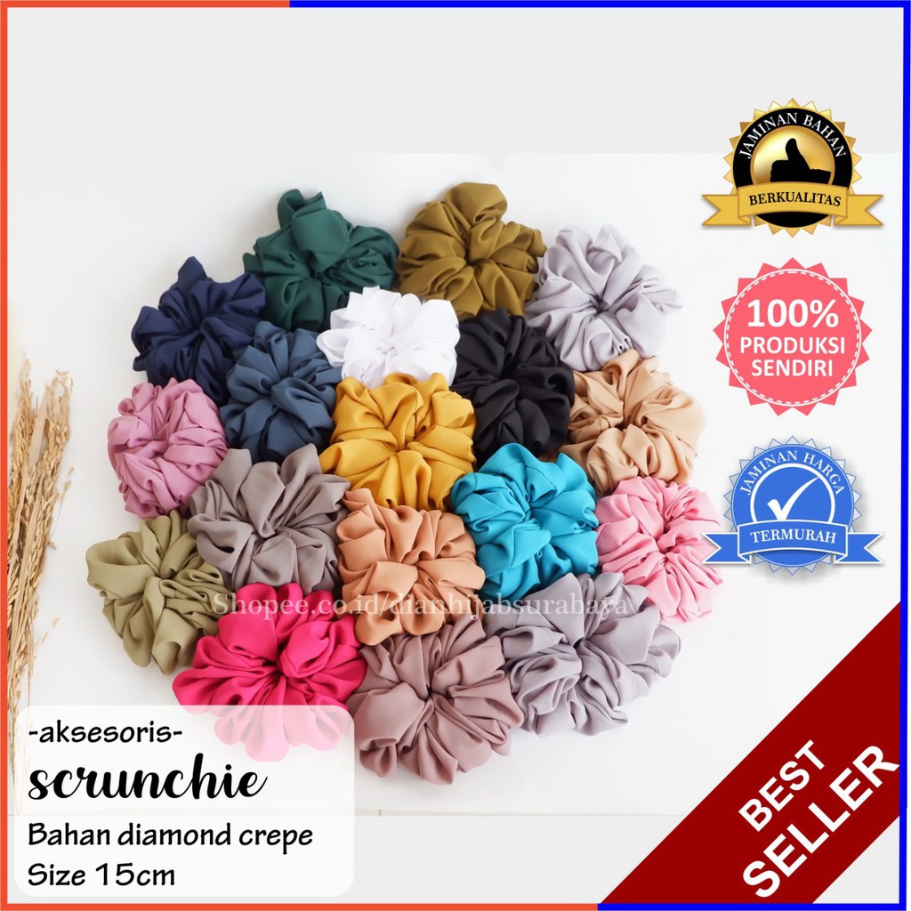 SCRUNCHIE IKAT  RAMBUT  ORIGINAL PREMIUM Shopee  Indonesia