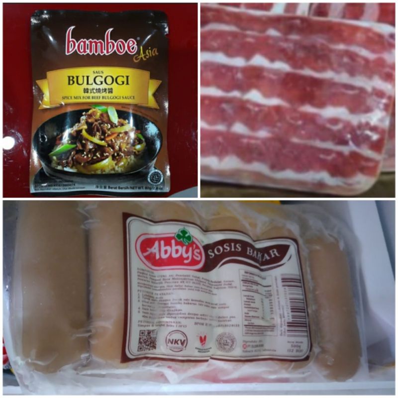 

Paket Grill/Paket bakar hemat/Daging Slice,sosis bakar,bumbu bulgogi