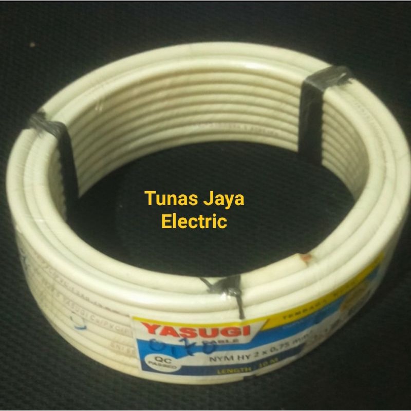 Kabel Serabut NYMHY / NYYHY 2x0,75mm @10M Tembaga Murni YASUGI (SNI)