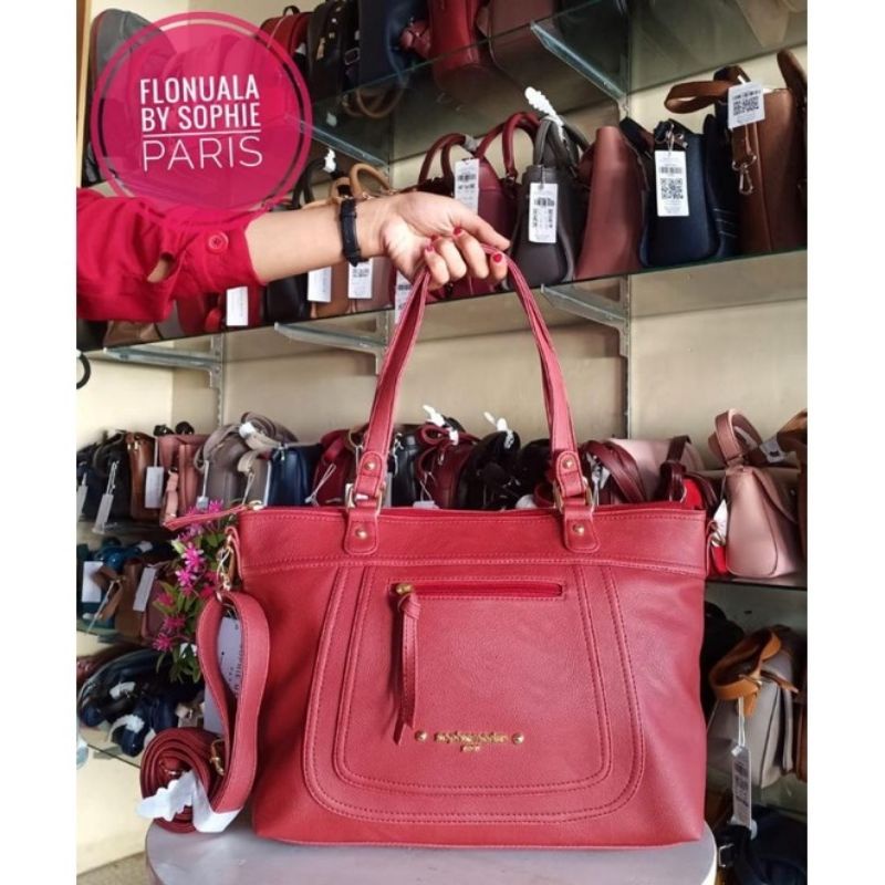 FIONUALA BAG TAS WANITA SOOHIE PARIS UKURAN JUMBO TAS BESAR TAS MERAH TAS SOPHIE MARTIN PROMO