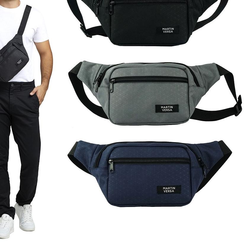 ✹ Martin Versa CH11 Tas Selempang Pria Pinggang Kanvas Man Waistbag ✩