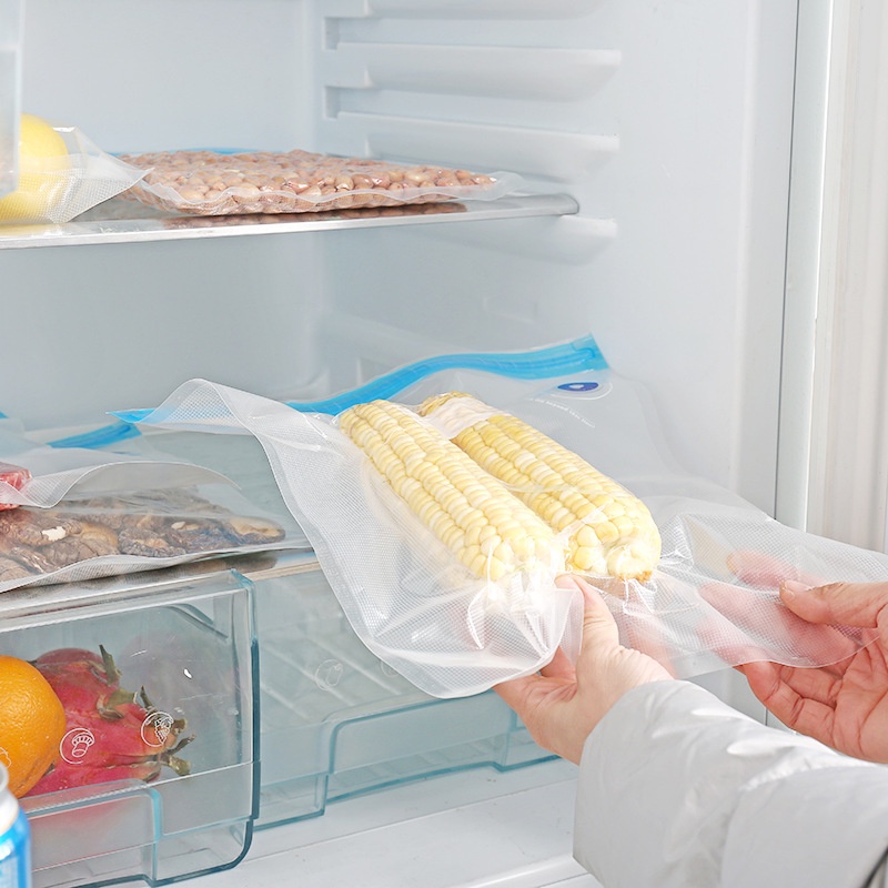 Tas Penyimpanan Makanan Portabel Model Vakum Terkompresi Dapat Digunakan Kembali Dengan Pompa Tangan Transparan Untuk Dapur