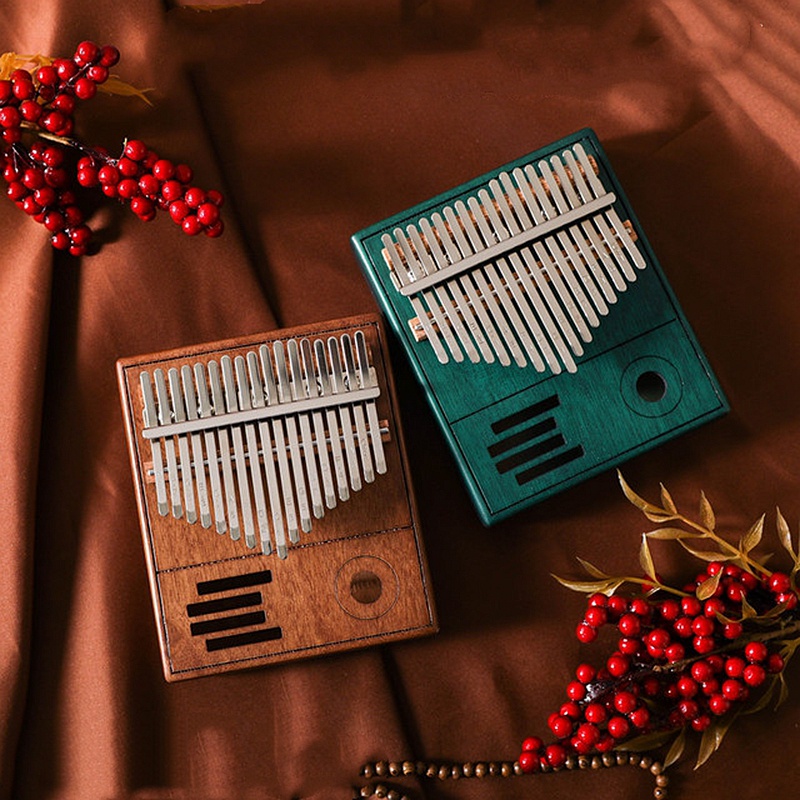 Alat Musik Kalimba Mini 17 Tuts Bahan Kayu Mahoni 2 Warna