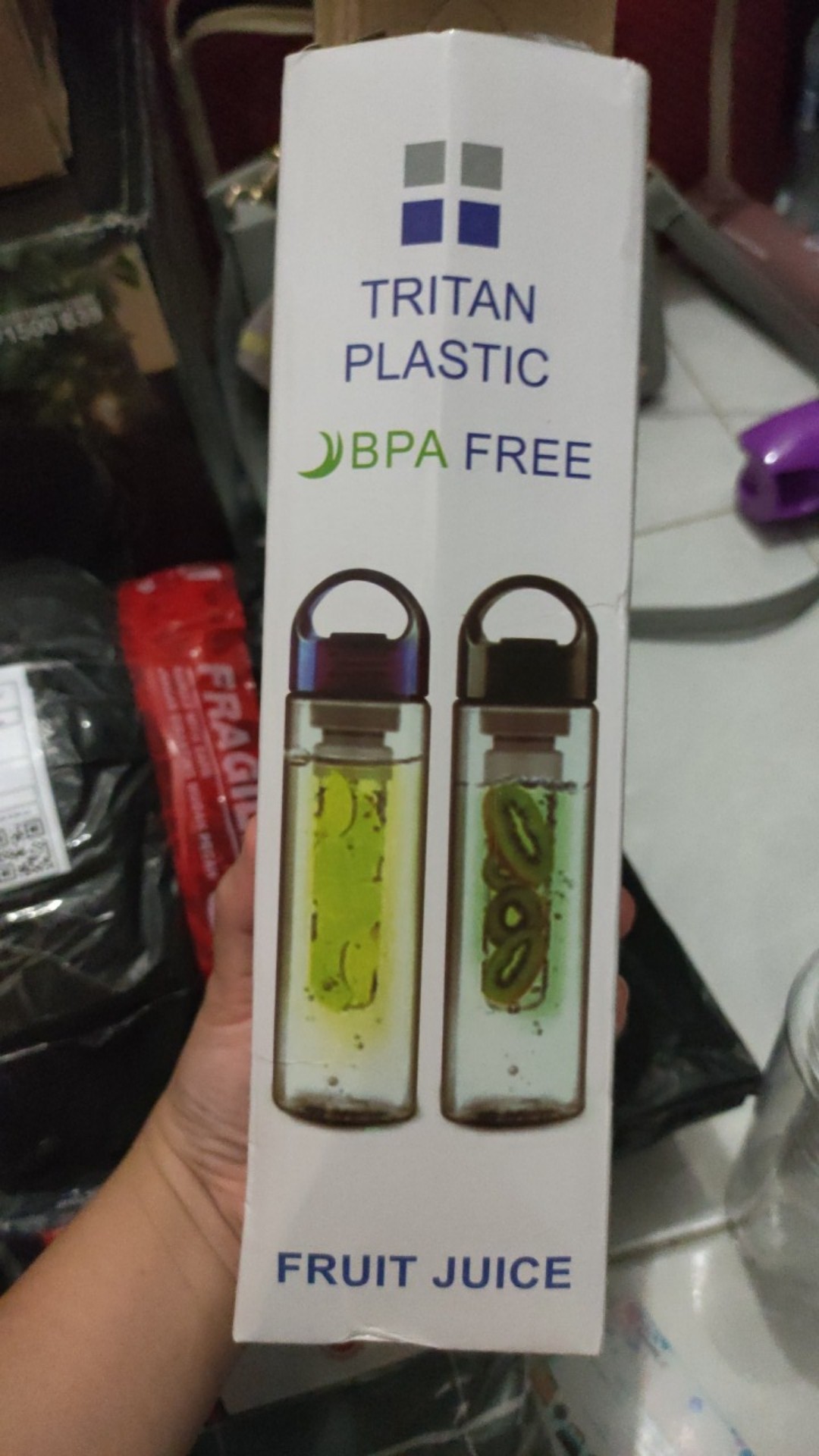 Home-klik  Tritan Water Bottle With Fruit Infuser - Random