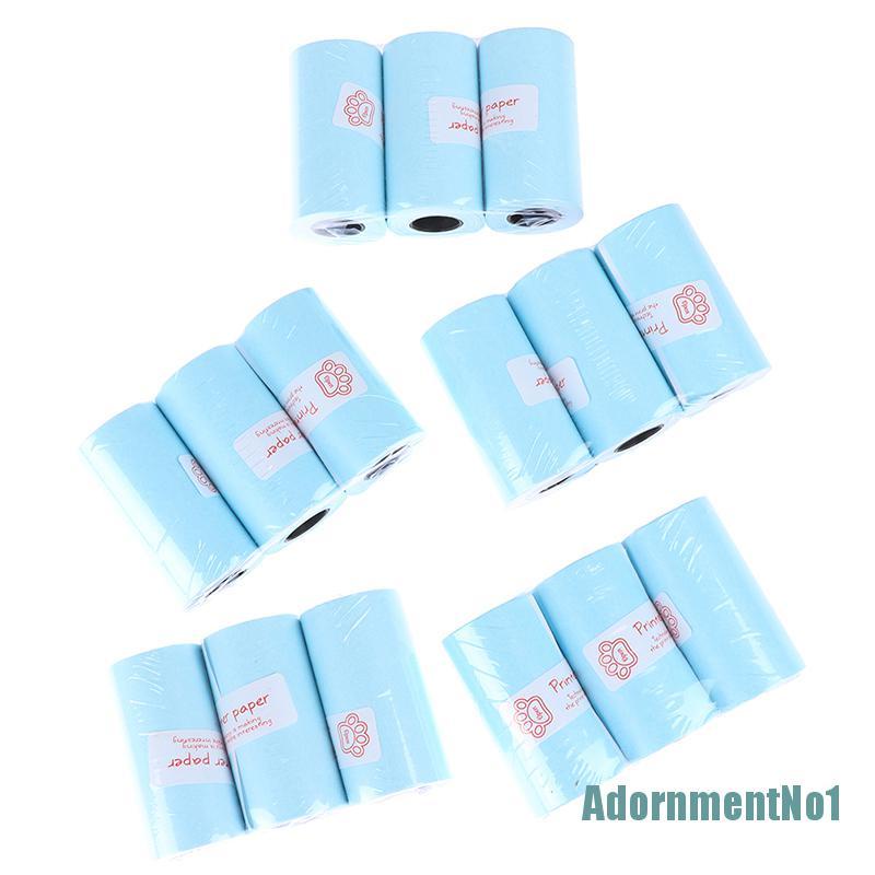 (AdornmentNo1) 3 roll Stiker Kertas thermal Motif Print