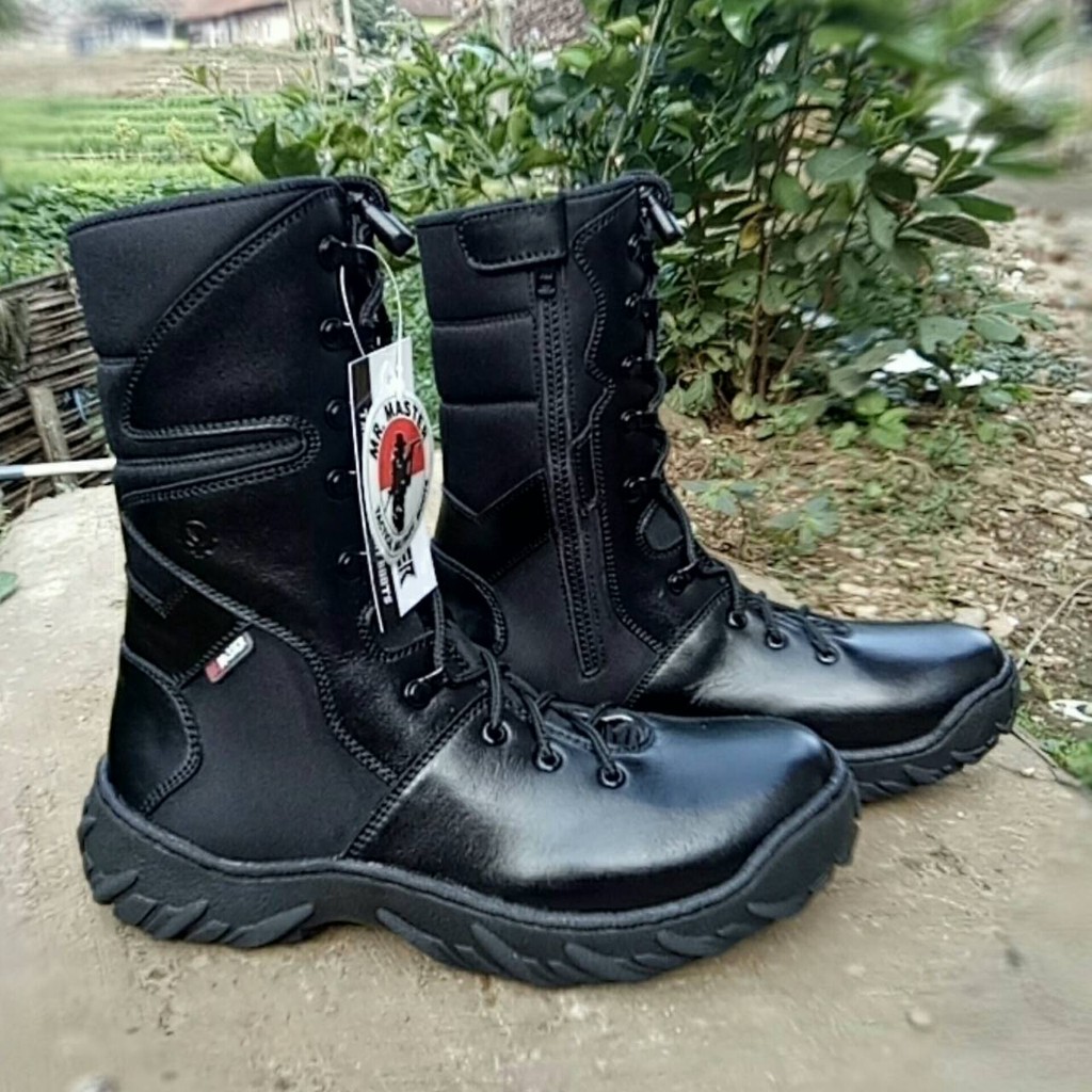 SEPATU PDL NINJA KULIT ASLI MERK MR MASTER SEPATU PDL TNI POLRI SEPATU PDL SECURITY SATPAM