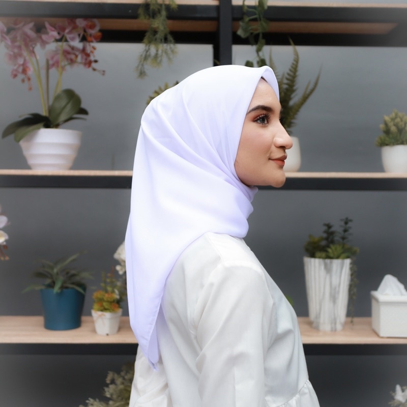 polycotton plainhijab jahit tepi / square premium 100k get 5