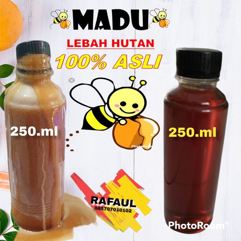 MADU ASLI 100% MURNI , MADU TAWON LIAR ( Berat 366.gr )  Pegunungan KLAKAH. Berat Bersih, + Tambahan BUBLE WARP &amp; KARDUS