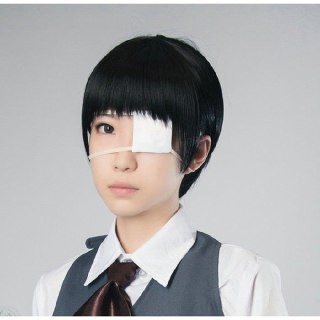 [Bisa COD] Eyepatch / Tutup Mata Putih, Penutup Mata Cosplay Mata Satu, Kaneki Ken, dan Rika Takan