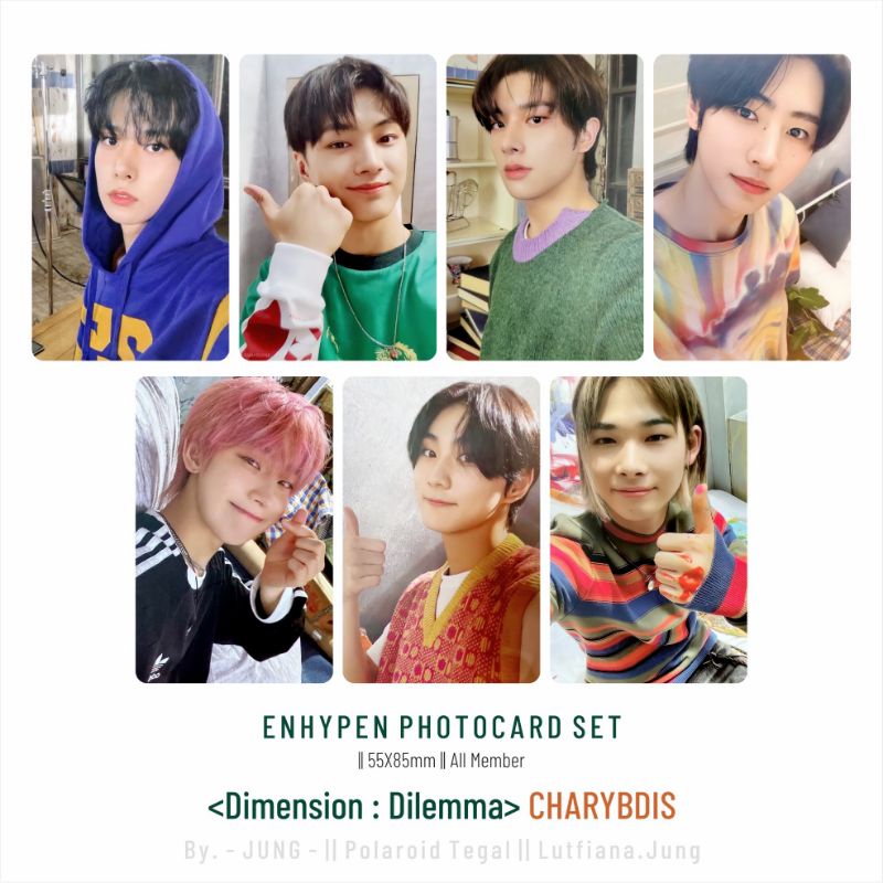 [SET] PHOTOCARD ENHYPEN (Heesung, Jay, Jake, Sunghoon, Sunoo, Jungwon, Niki) DUSK VER, DAWN VER, WEV