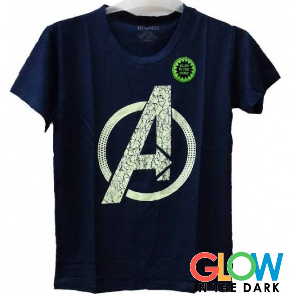  Baju  Kaos Anak  Cowok Avengers Glow  In The Dark  Tshirt 