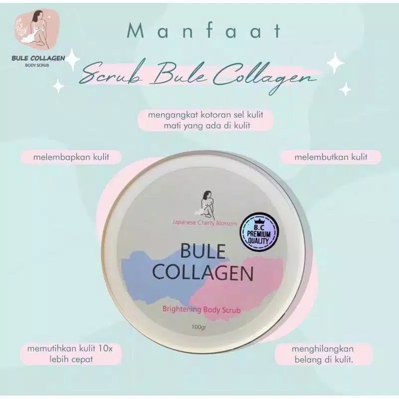 Bule collagen brightening body scrub