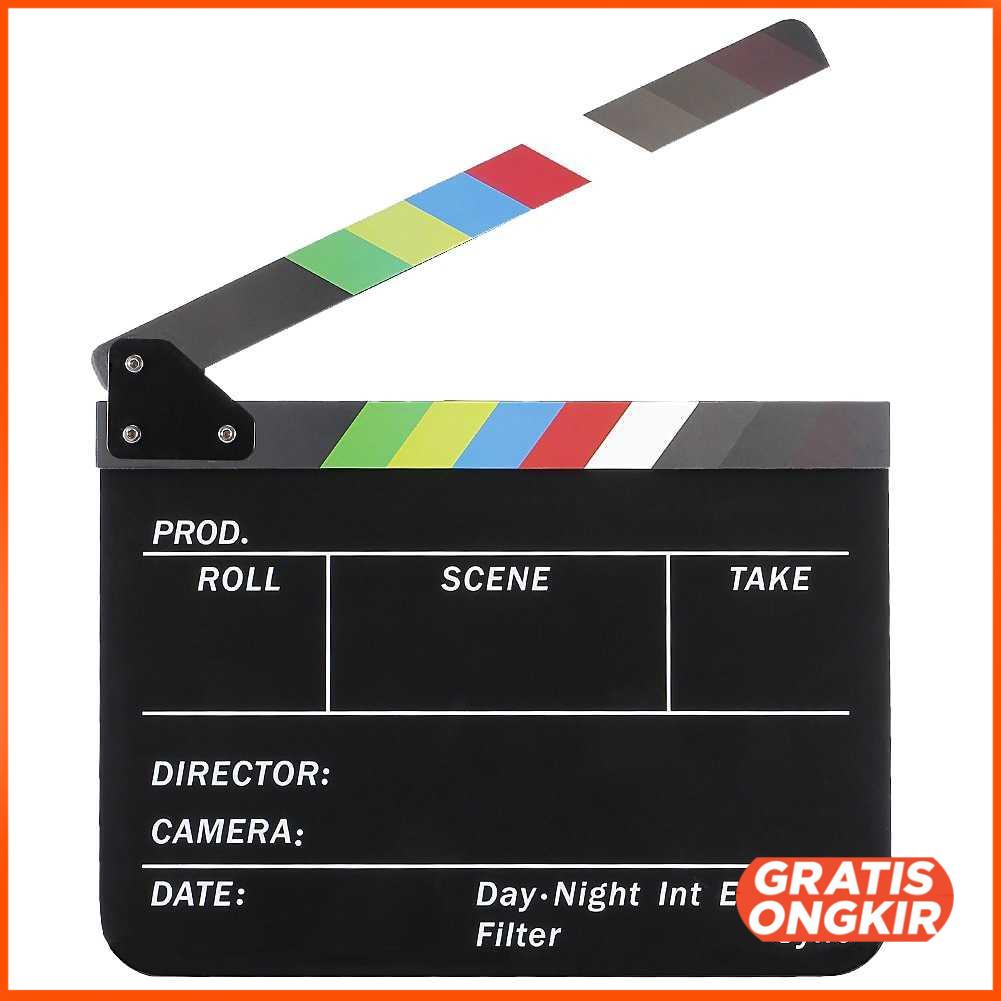 STUDIO Profesional Clapper Board Colorful Acrylic - TS-3EL