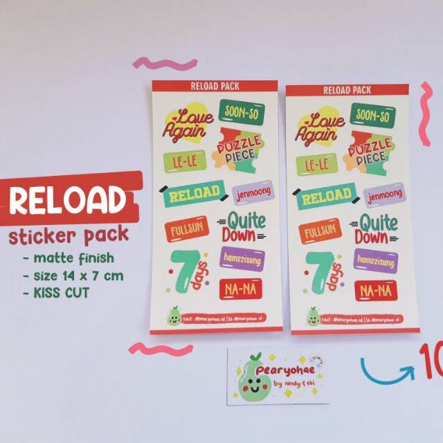 reload nct dream sticker pack by pearyohae shopee indonesia