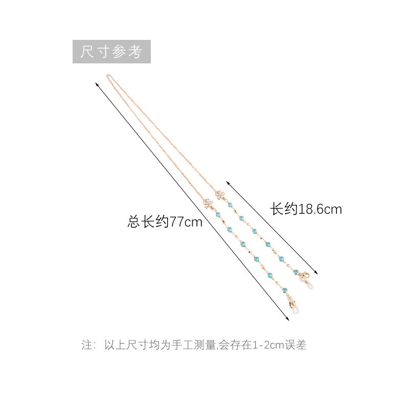 Tali Rantai Kacamata Gantung Leher anti Hilang Penggunaan Ganda Ukuran 77cm