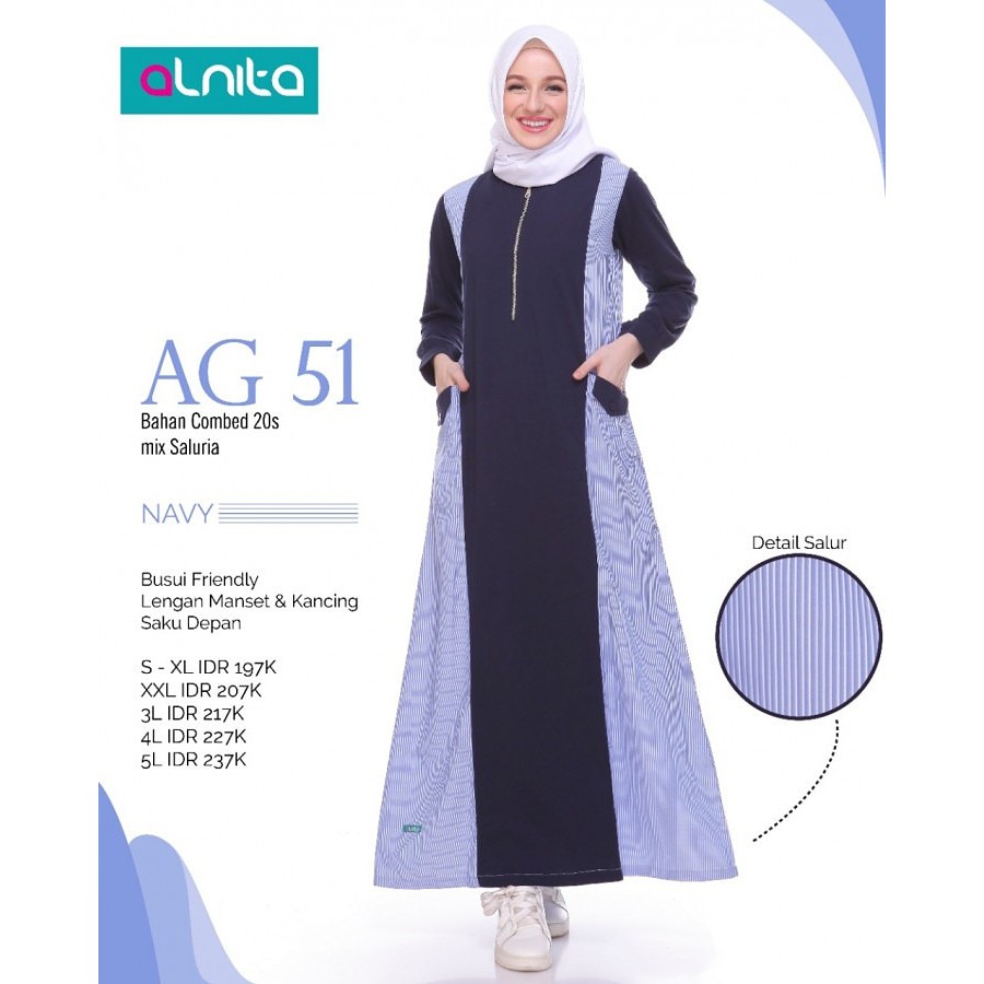 ALNITA / Gamis sarimbit /gamis couple / gamis keluarga / gamis branded