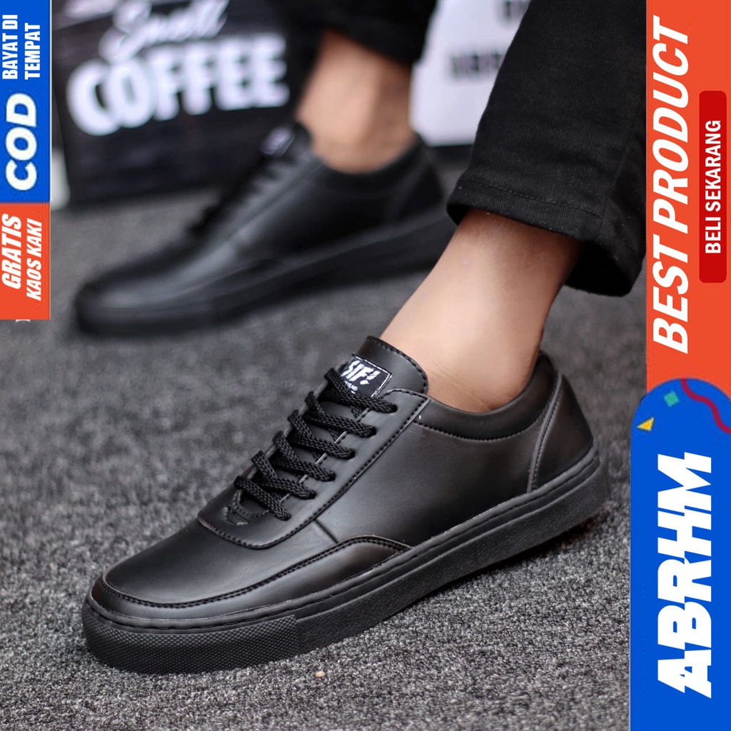 Abrhm Rover - Sepatu Formal Pantofel Pria Kerja Hitam