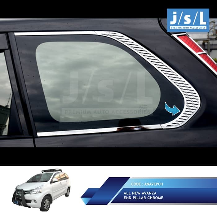 End Pillar Toyota All New Avanza List Kaca Belakang Cover Luxury Chrome