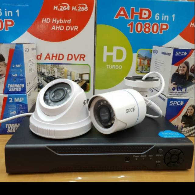 Promo paket cctv murah 4ch 2kamera spc 2mp full hd