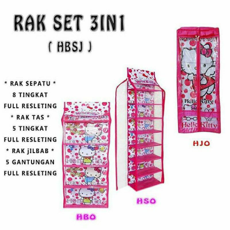 HBO set 3 in 1 / Rak gantung set