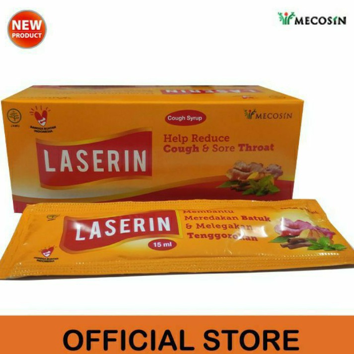 Laserin Obat Batuk Sachet 15ml isi 10pc - Laserin Obat Batuk Cair